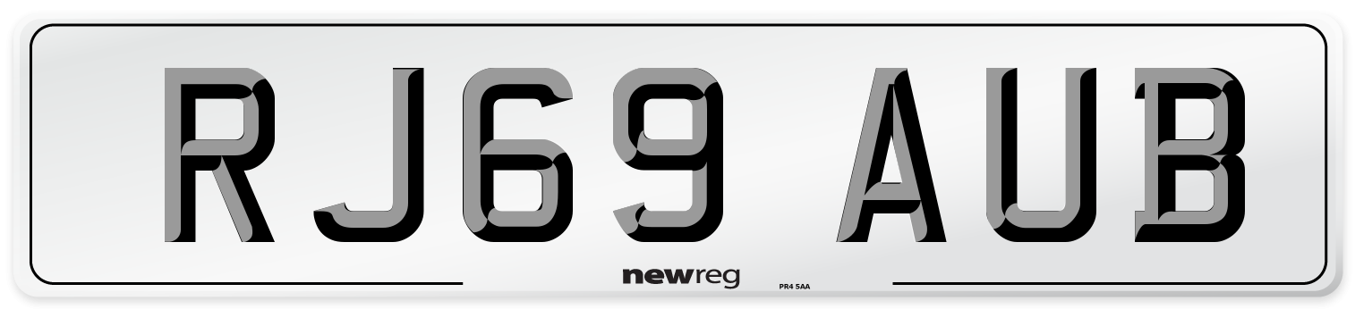 RJ69 AUB Number Plate from New Reg